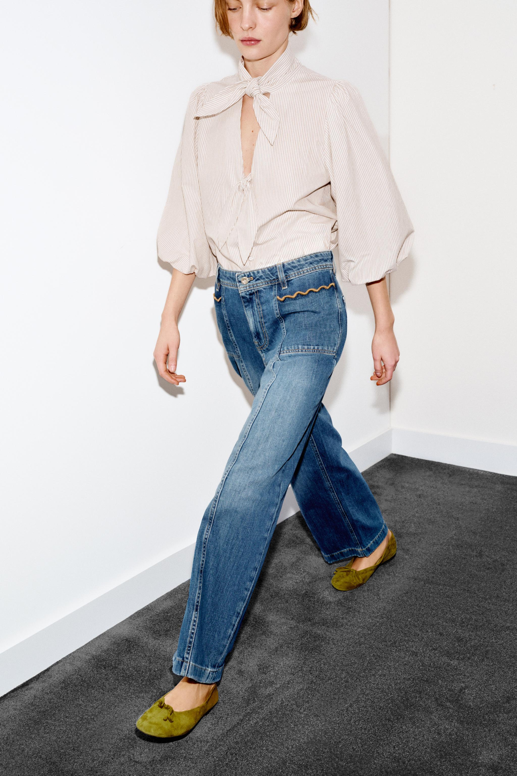 JEAN Z1975 JUPE-CULOTTE TAILLE HAUTE SURPIQÛRES